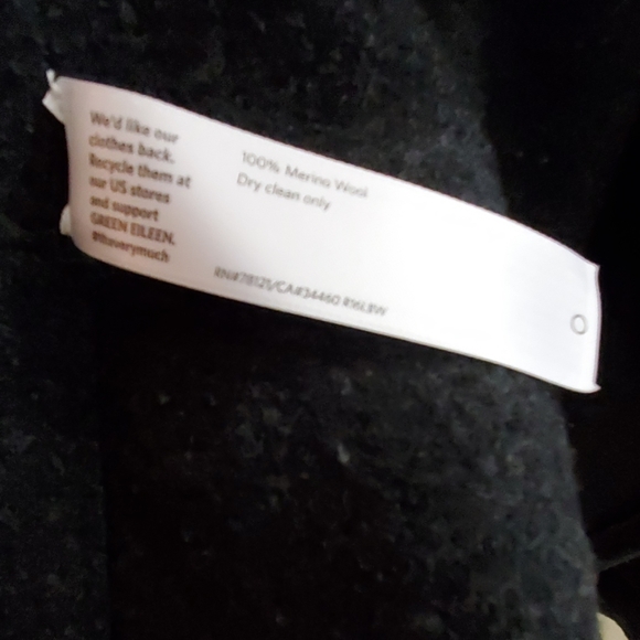 SOLD Eileen Fisher Sweater L Open Front Grey Wool - Picture 8 of 8